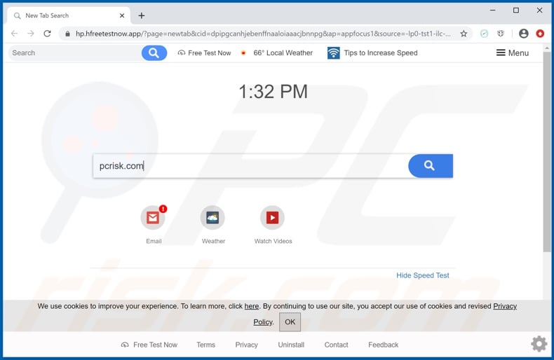 hfreetestnow.app browser hijacker