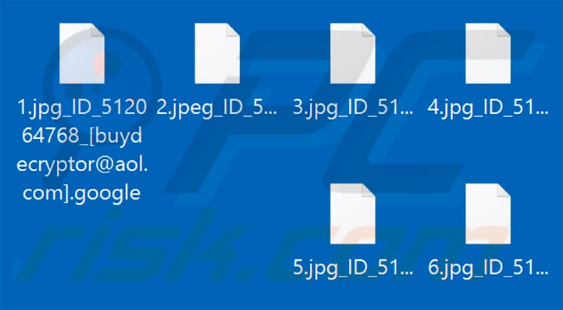 .google (GoGoogle) ransomware encrypted files (_ID_victim-ID_[buydecryptor@aol.com].google extension)