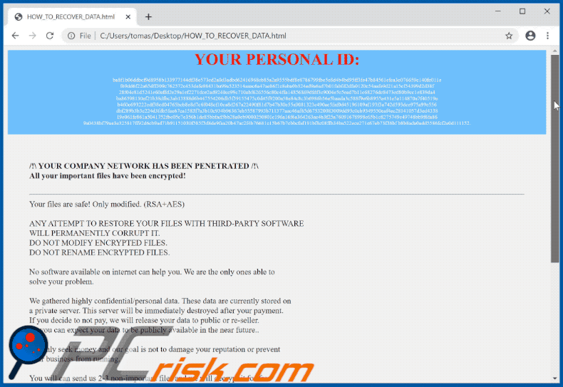 Himynameisransom ransomware note gif