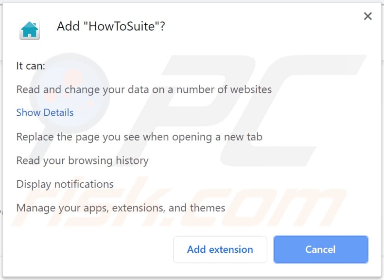 howtosuite toolbar permission google