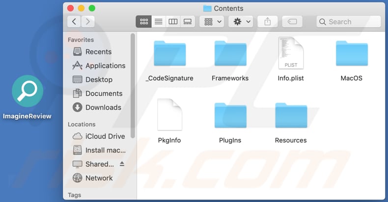 imaginereview adware contents folder
