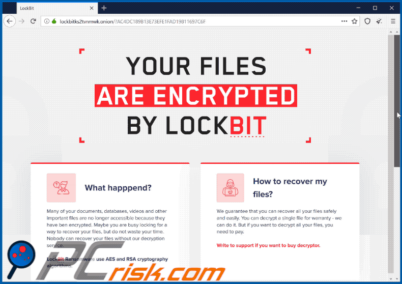 LockBit ransomware updated website