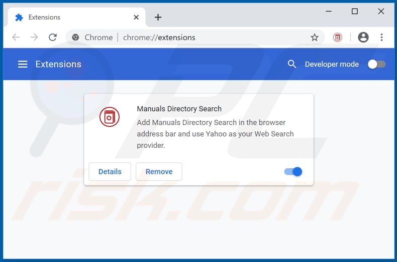 Removing search.manualsdirectory-api.org related Google Chrome extensions