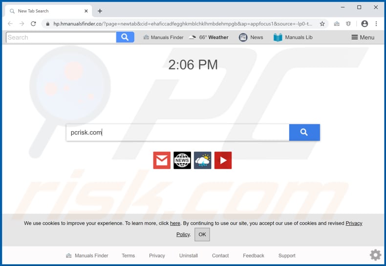 manuals finder browser hijacker
