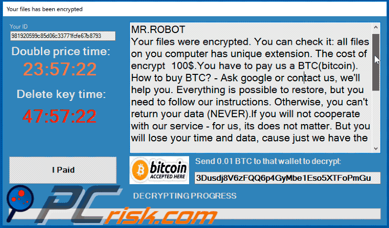 MR.ROBOT ransomware pop-up gif