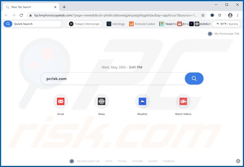 hmyhoroscopetab.com browser hijacker
