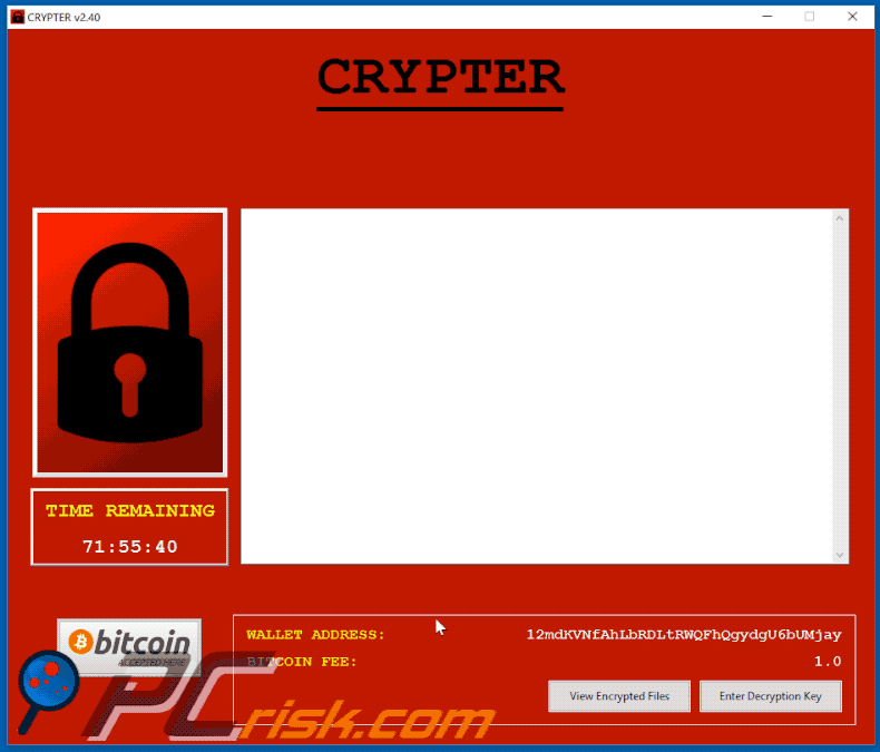 Noblis ransomware pop-up gif