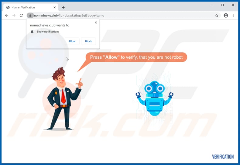 nomadnews[.]club pop-up redirects
