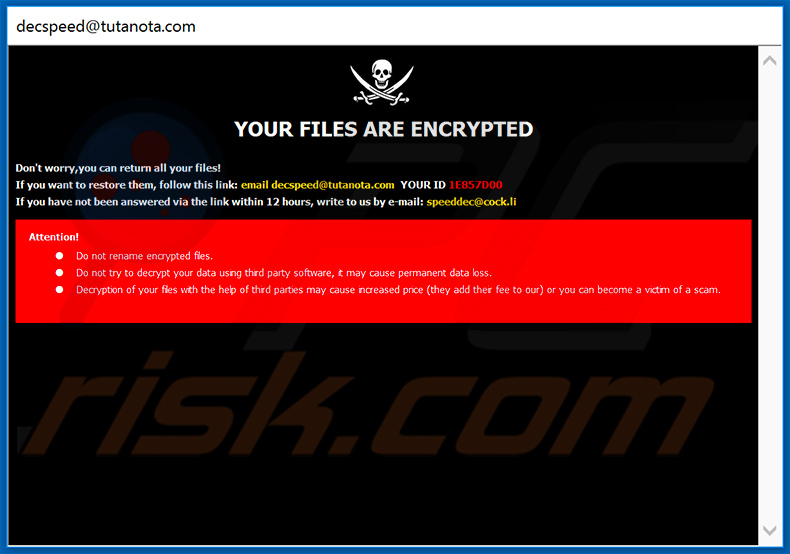 Updated Php ransomware pop-up window