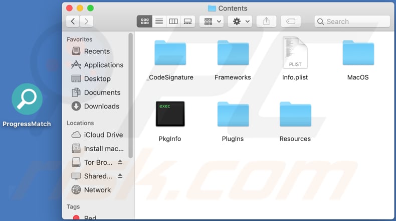 progressmatch adware contents folder