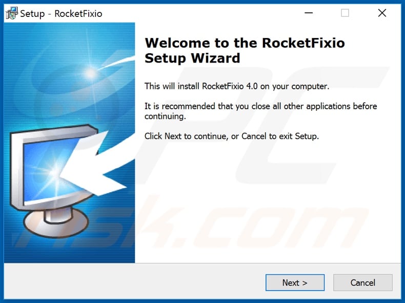 RocketFixio PUA installation setup