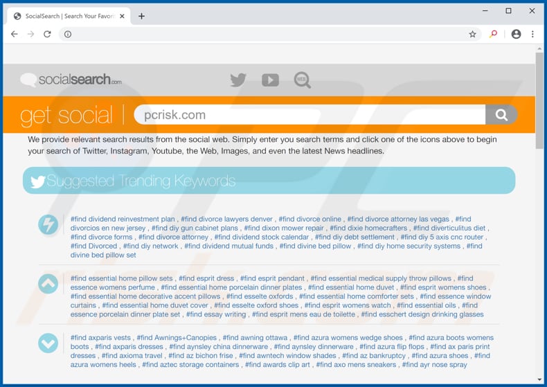 socialsearch.com browser hijacker