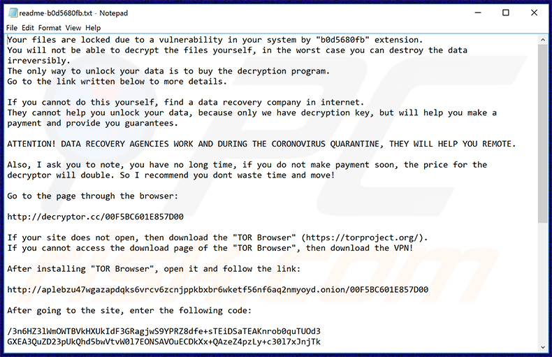 Sodinokibi ransomware text file (2020-05-08)
