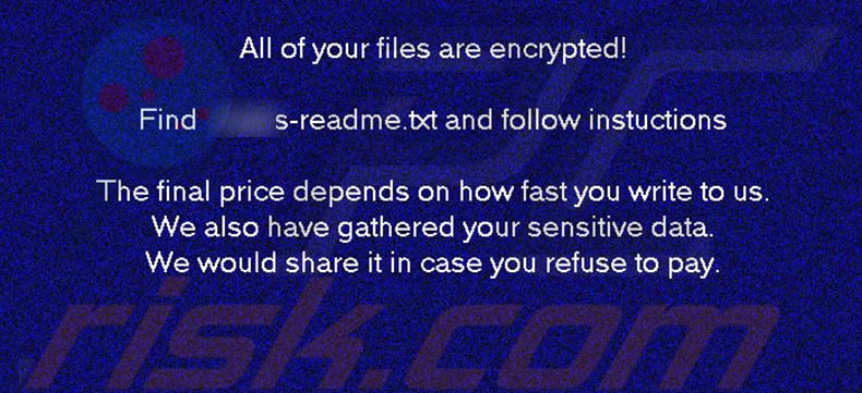 Sodinokibi ransomware desktop wallpaper (2020-05-20)