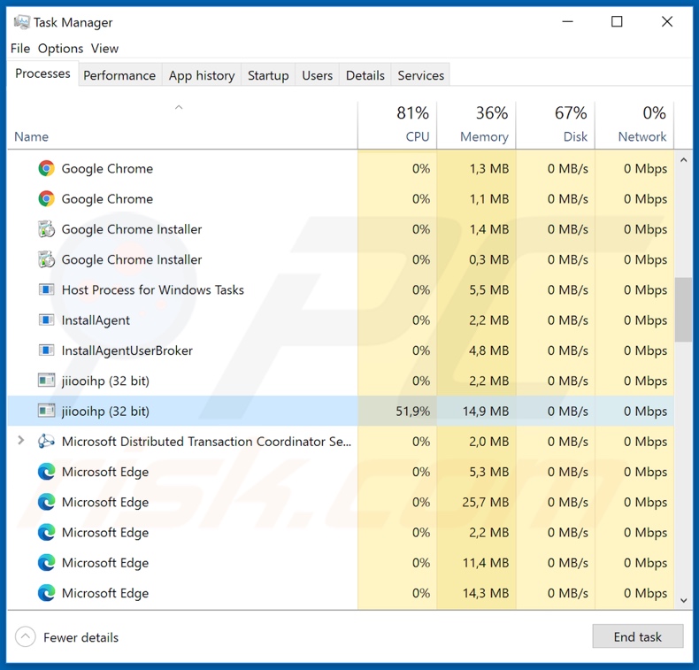 Sonbokli trojan process on task manager