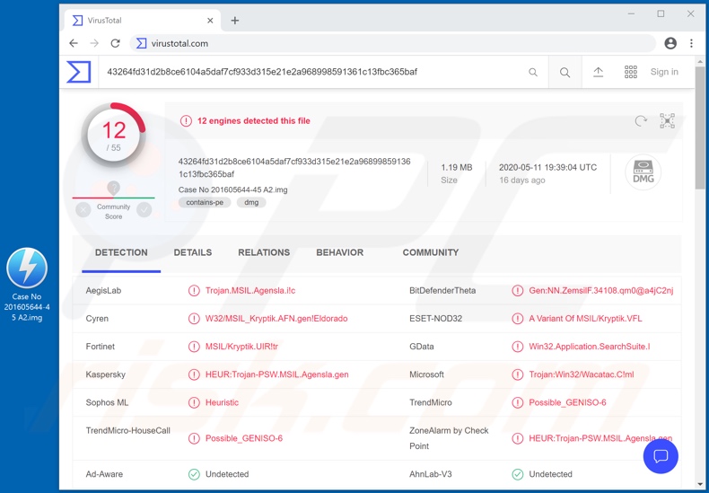 Supreme Court deceptive email malicious attachment detections