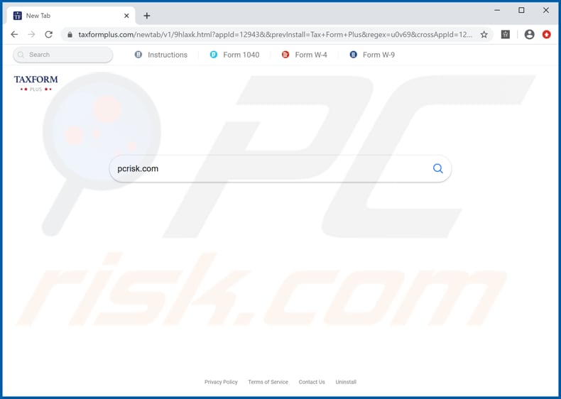 taxformplus.com browser hijacker