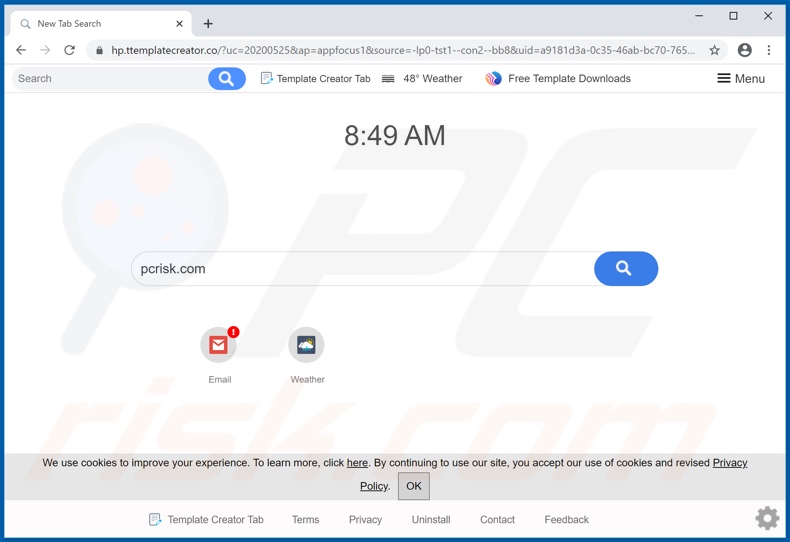 ttemplatecreator.co browser hijacker