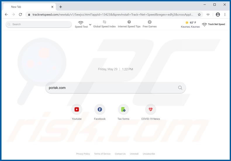 tracknetspeed.com browser hijacker