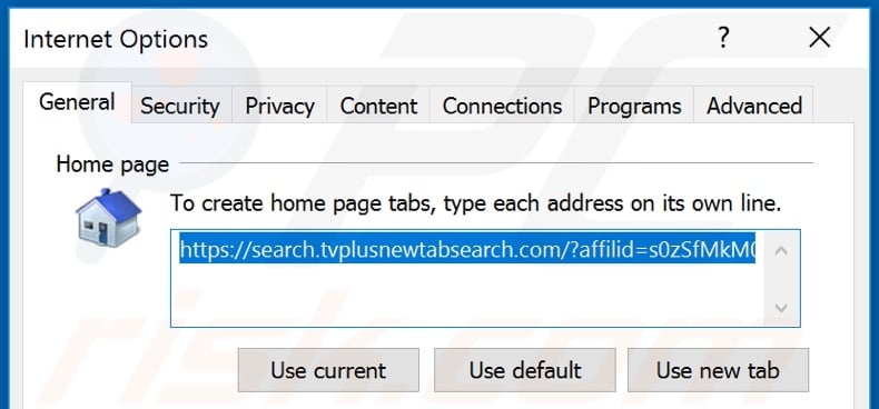 Removing search.tvplusnewtabsearch.com from Internet Explorer homepage