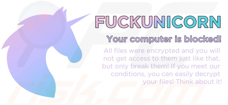 Unicorn ransomware wallpaper