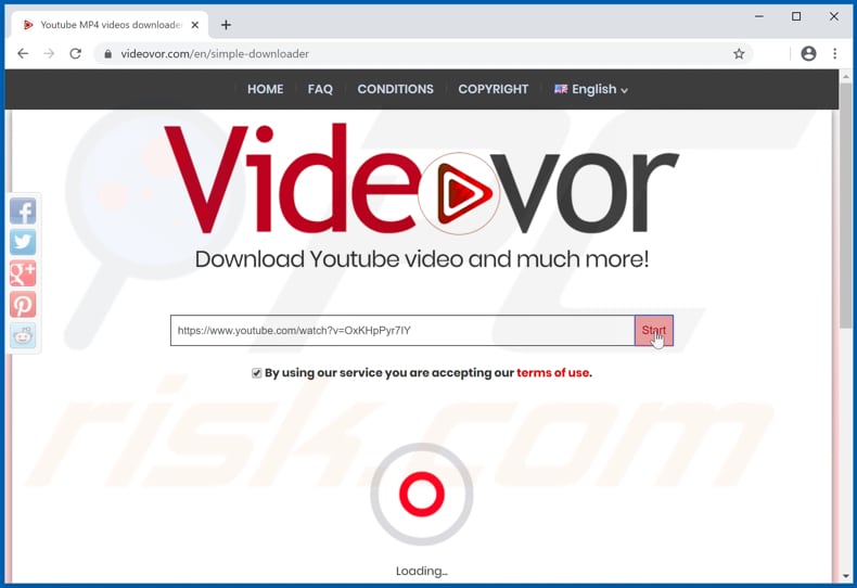 videovor[.]com pop-up redirects