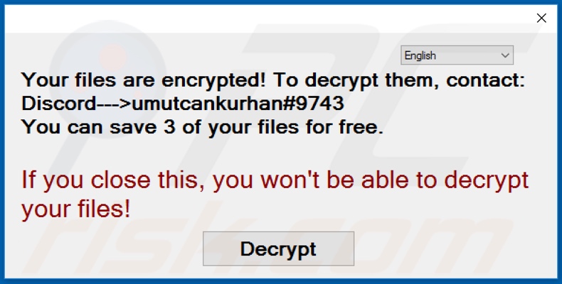 Zeronine decrypt instructions (pop-up)