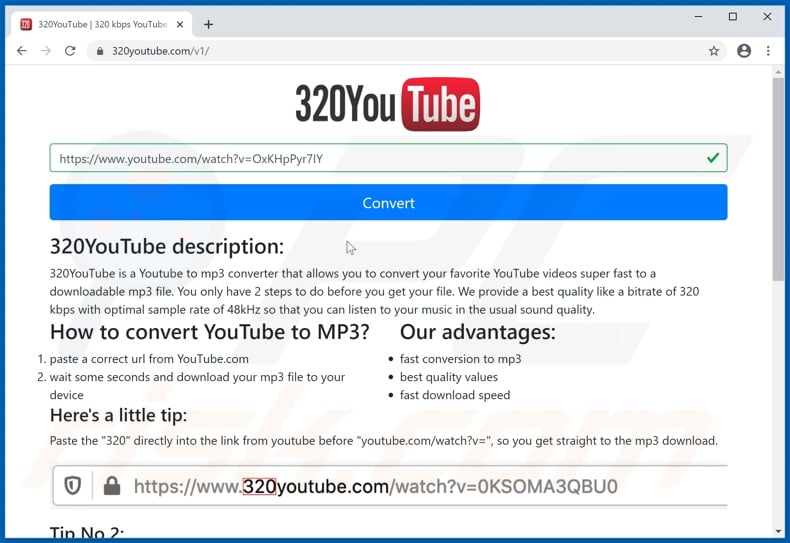 320youtube[.]com pop-up redirects