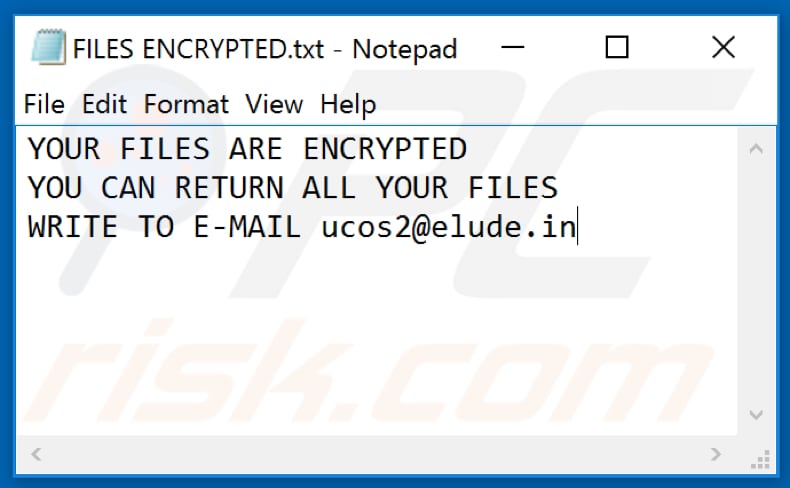 Bad ransomware text file (FILES ENCRYPTED.txt)