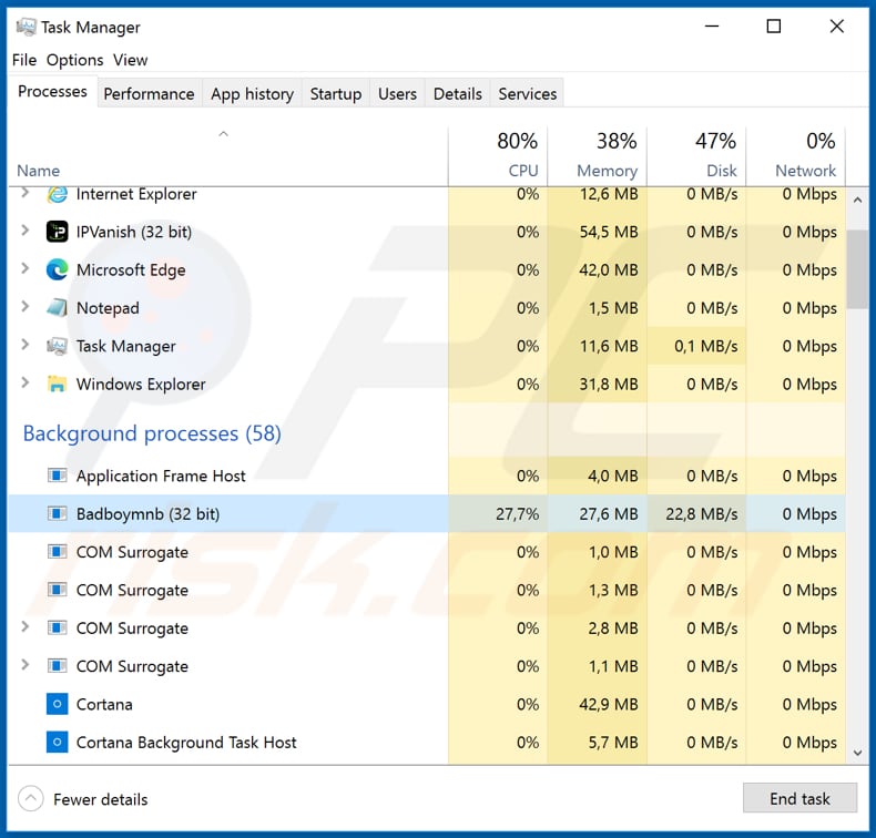 badboy badboymnb malicious process in task manager