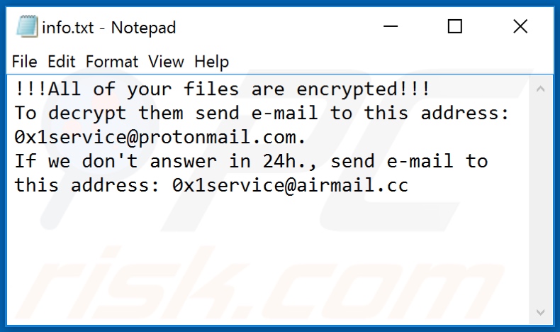 BBC ransomware text file (info.txt)