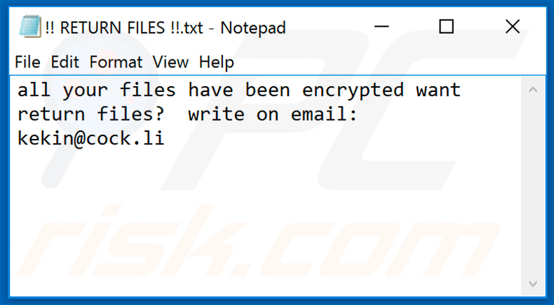 BTCWare PayDay ransomware text file