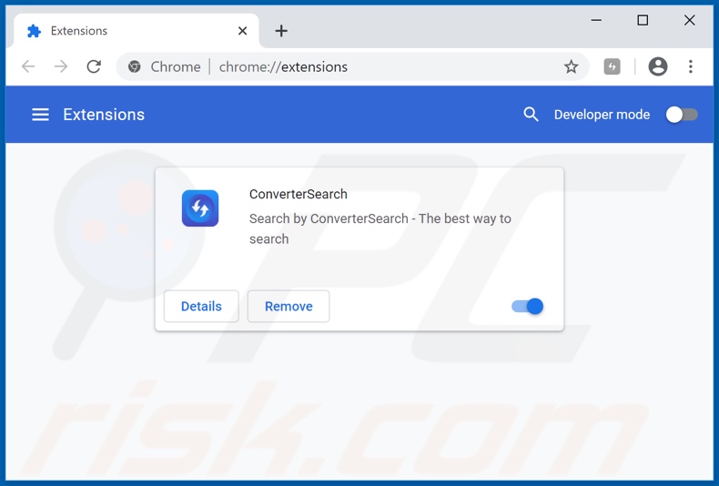 Removing converter-search.com related Google Chrome extensions