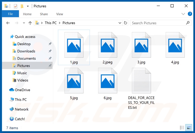 Files encrypted by Deal_for_access ransomware
