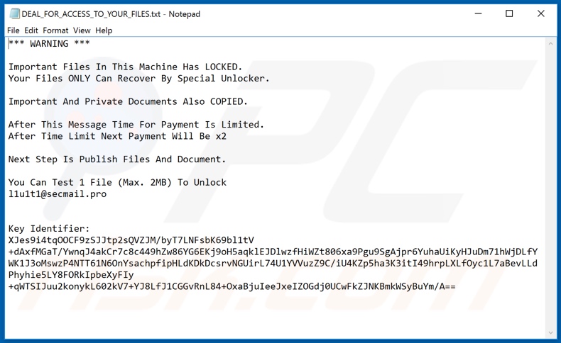Deal_for_access decrypt instructions (DEAL_FOR_ACCESS_TO_YOUR_FILES.txt)