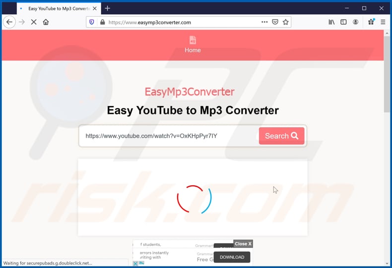 easymp3converter[.]com pop-up redirects