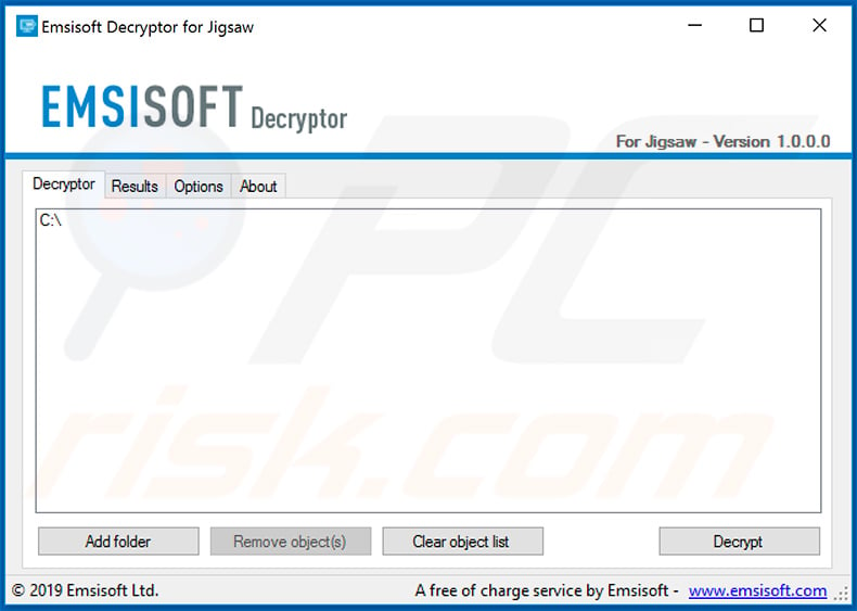 Jigsaw decryptor for ElvisPresley ransomware