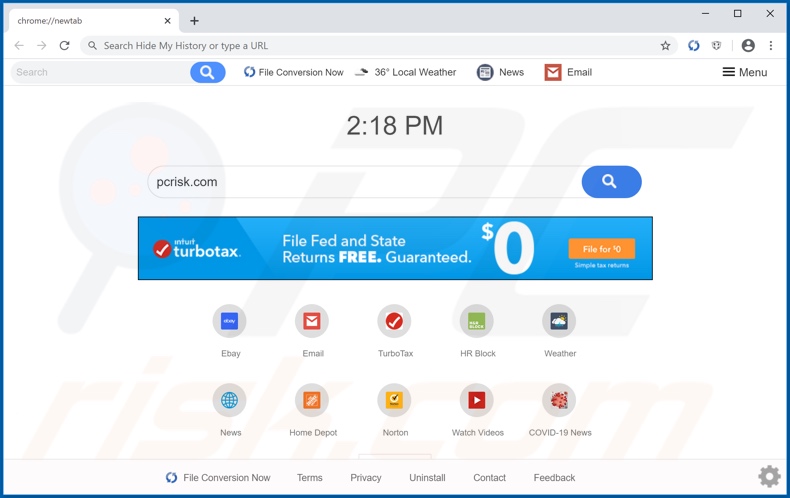 hfileconversionnow.com browser hijacker