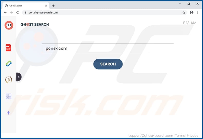 ghost-search.com browser hijacker