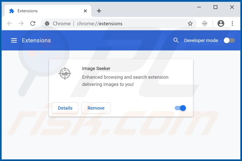 Removing image-seeker.com related Google Chrome extensions