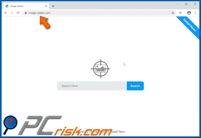 image-seeker.com redirects to bing.com