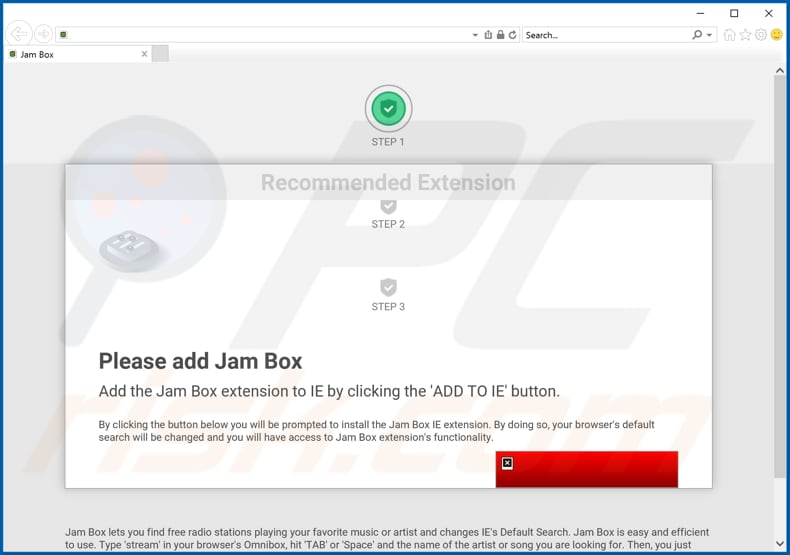 jam box search browser hijackee promoter explorer