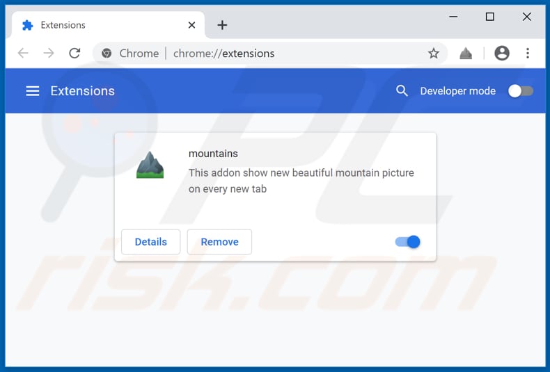 Removing mountainsext.store related Google Chrome extensions