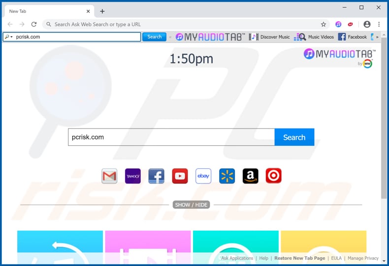 MyAudioTab browser hijacker