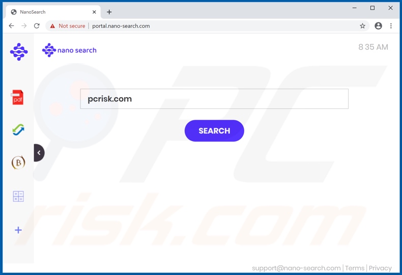 nano-search.com browser hijacker