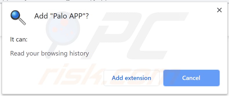palo app browser hijacker asks for a permission to be installed