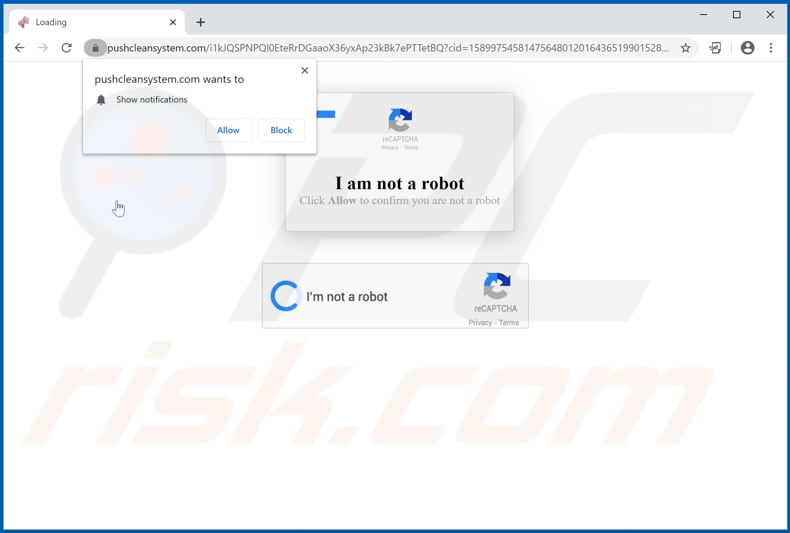 pushcleansystem[.]com pop-up redirects