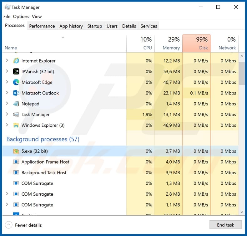 pykw 5.exe malicious process in task manager