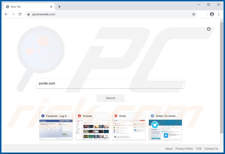 quicknewtab.com browser hijacker