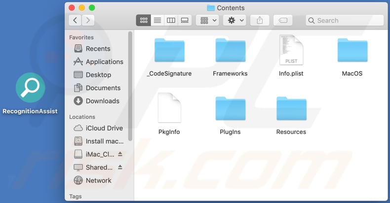 recognitionassist adware contents folder